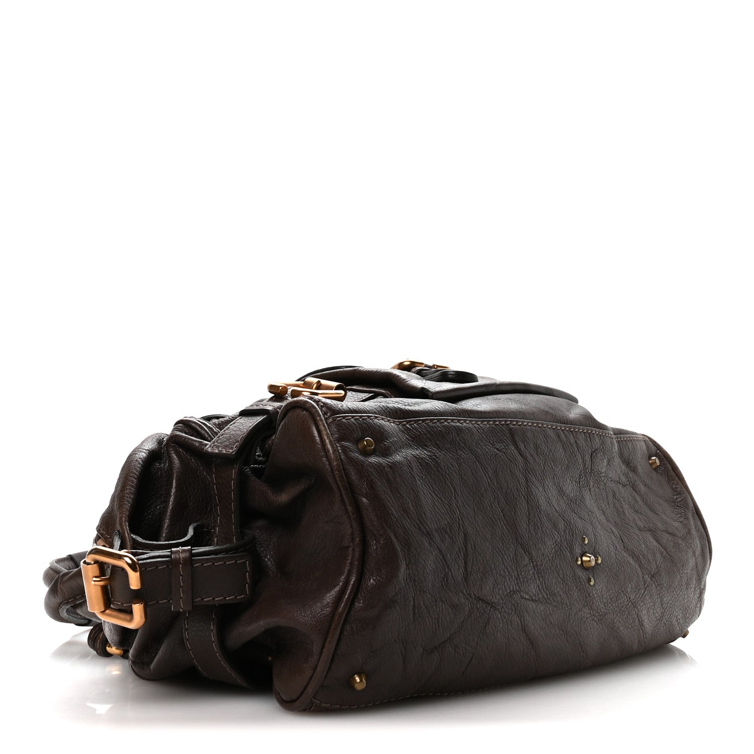 Chloe Calfskin Paddington Front Pocket Tote Chocolate 4 of 11