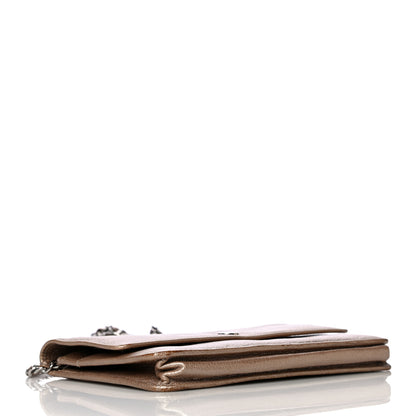 Chanel Metallic Goatskin Wallet On Chain WOC Gold 3 of 19