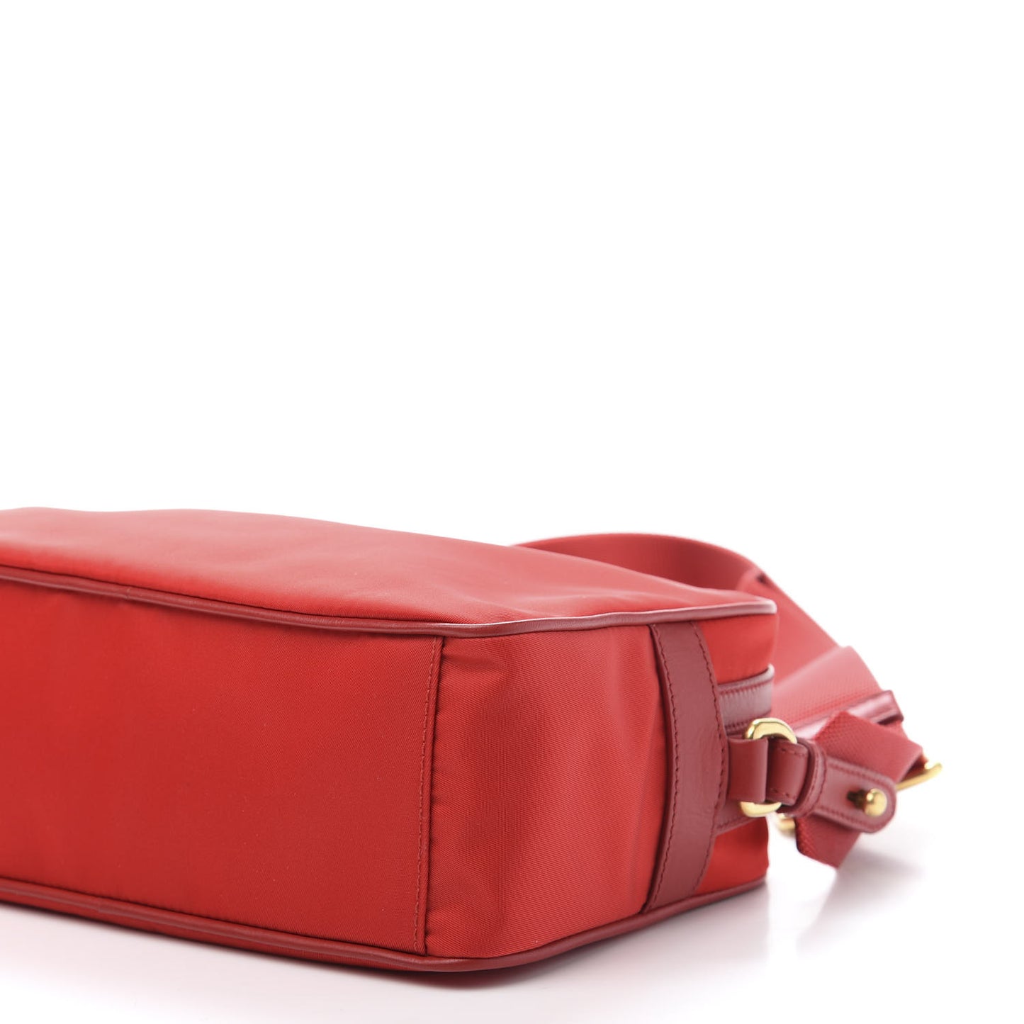 Tessuto Nylon Soft Calf Camera Bag Rosso