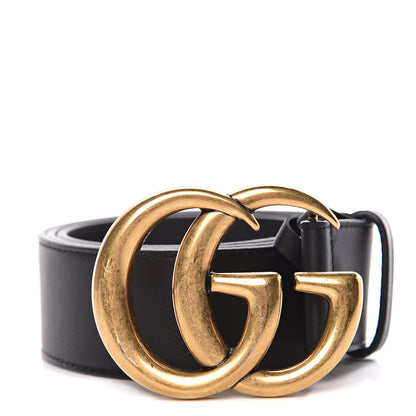 Gucci Calfskin Double G 40mm Belt 75 30 Black 1 of 6