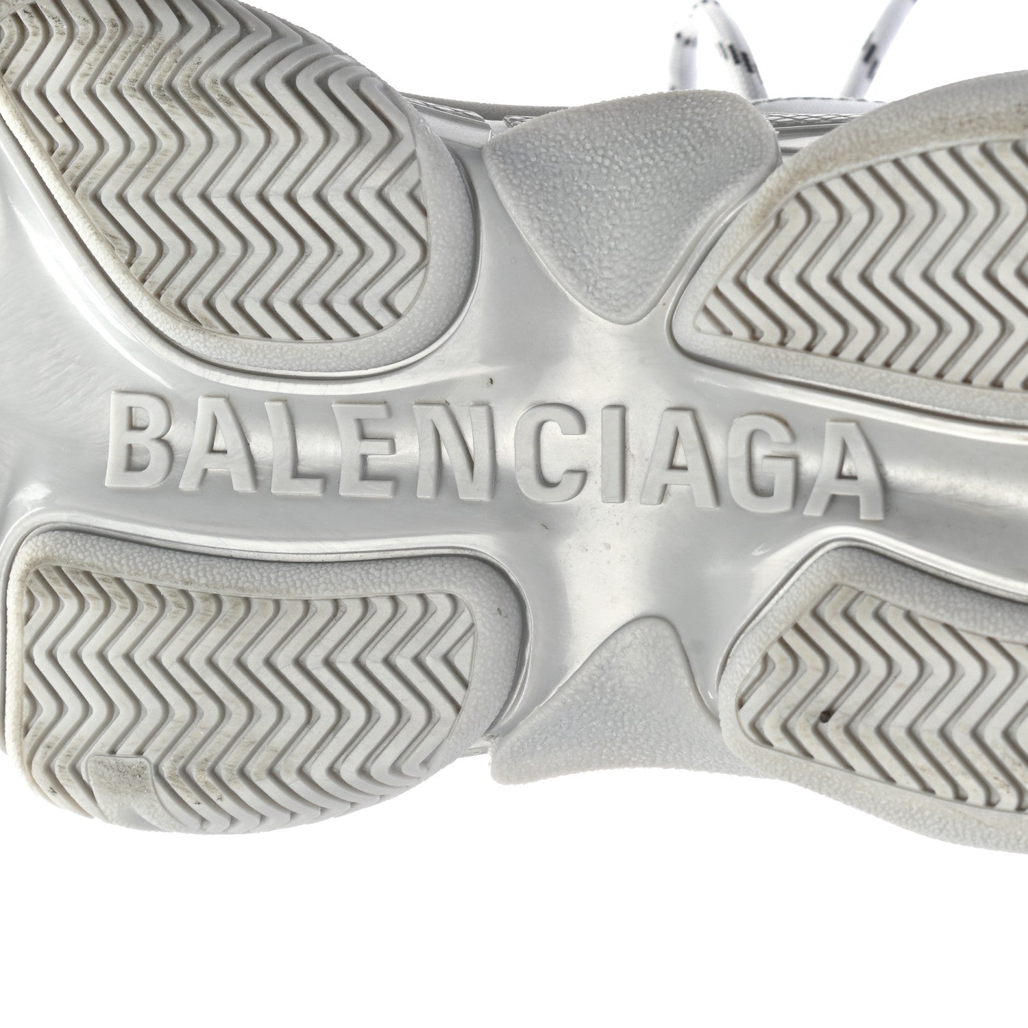Balenciaga Metallic Fabric Mesh Womens Triple S Sneakers 37 Silver 6 of 10
