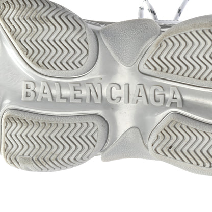 Balenciaga Metallic Fabric Mesh Womens Triple S Sneakers 37 Silver 6 of 10