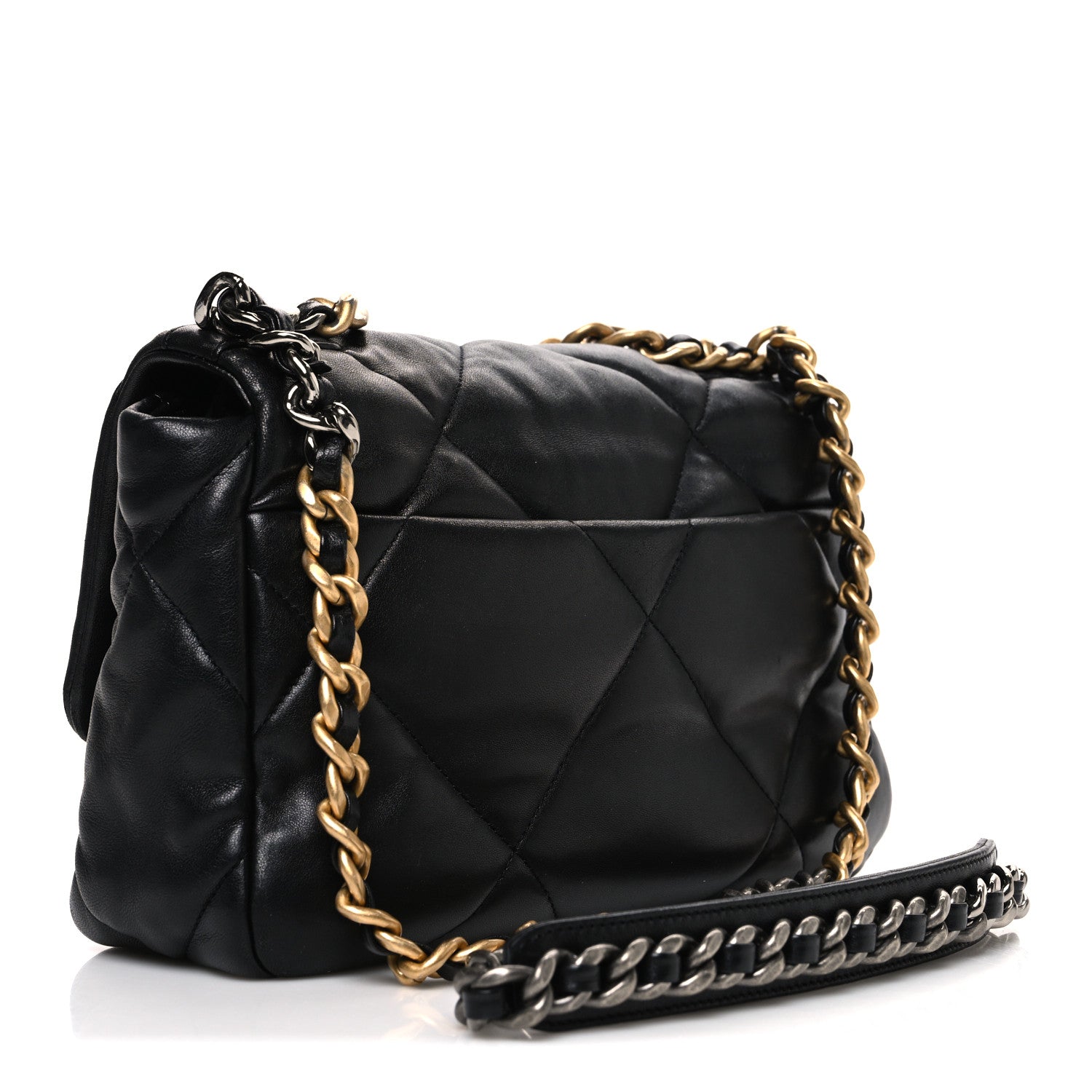 Chanel Lambskin Quilted Medium Chanel 19 Flap Black 3 of 10