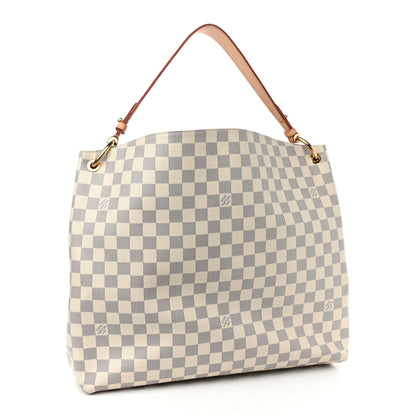 Louis Vuitton Damier Azur Graceful MM Rose Ballerine 3 of 11