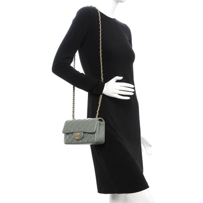 Chanel Iridescent Caviar Quilted Mini Rectangular Flap Green 2 of 8