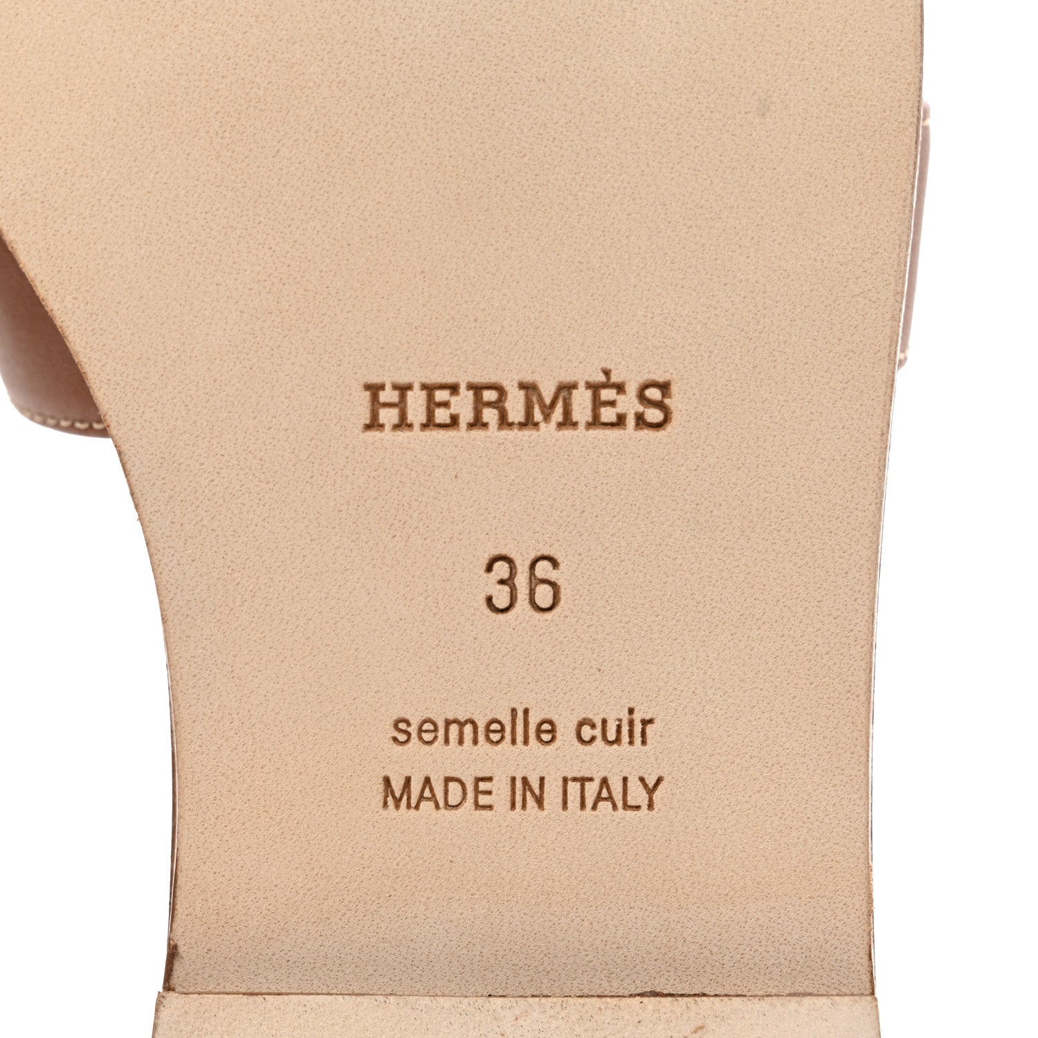 Hermes Box Calfskin Oran Sandals 36 Gold 6 of 9