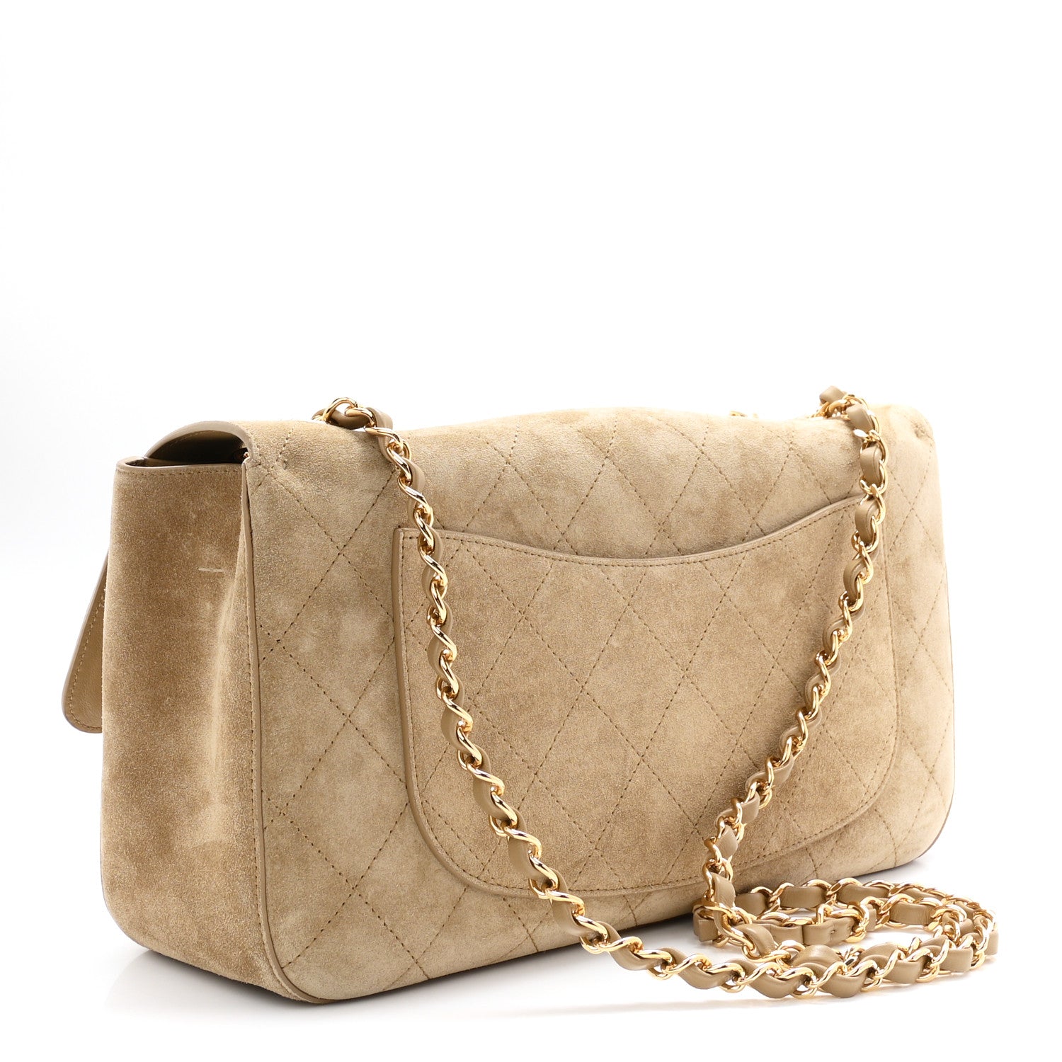 Chanel Suede Calfskin Small Souplissimo Maxi Flap Dark Beige 3 of 11