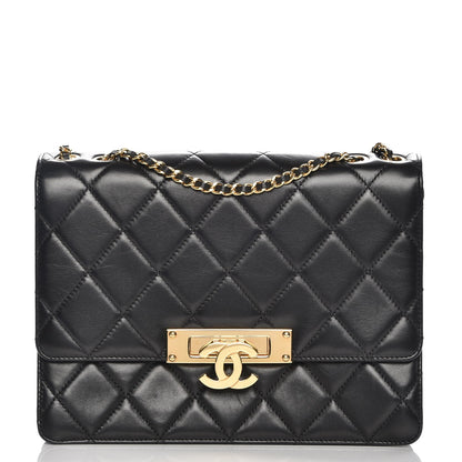 Chanel Lambskin Quilted Medium Golden Class Flap Black 1 of 8