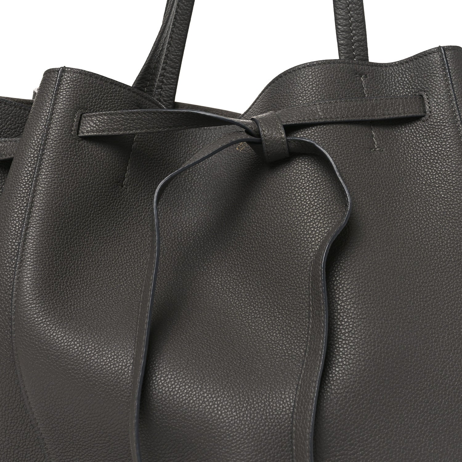 Celine Soft Grained Calfskin Medium Belt Cabas Phantom  Grey 13 of 17