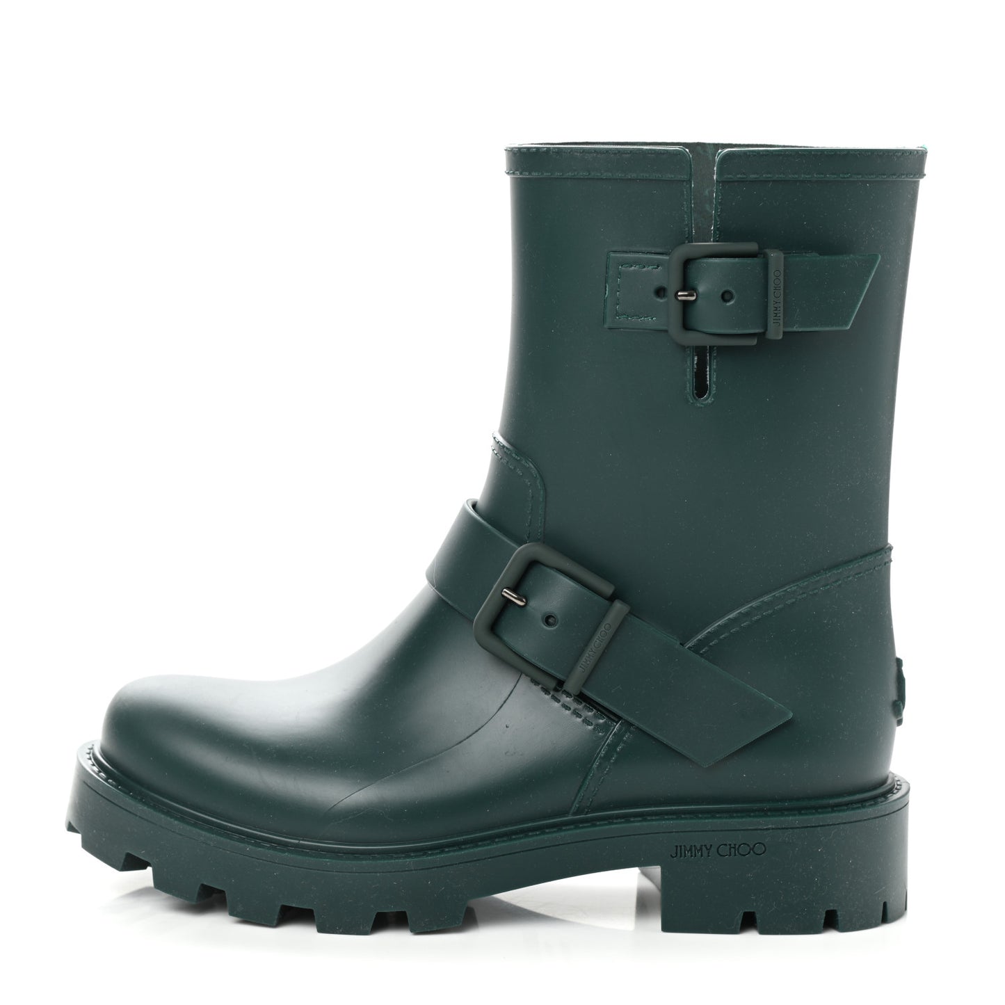 Rubber Yael Flat Rain Boots 35 Dark Green