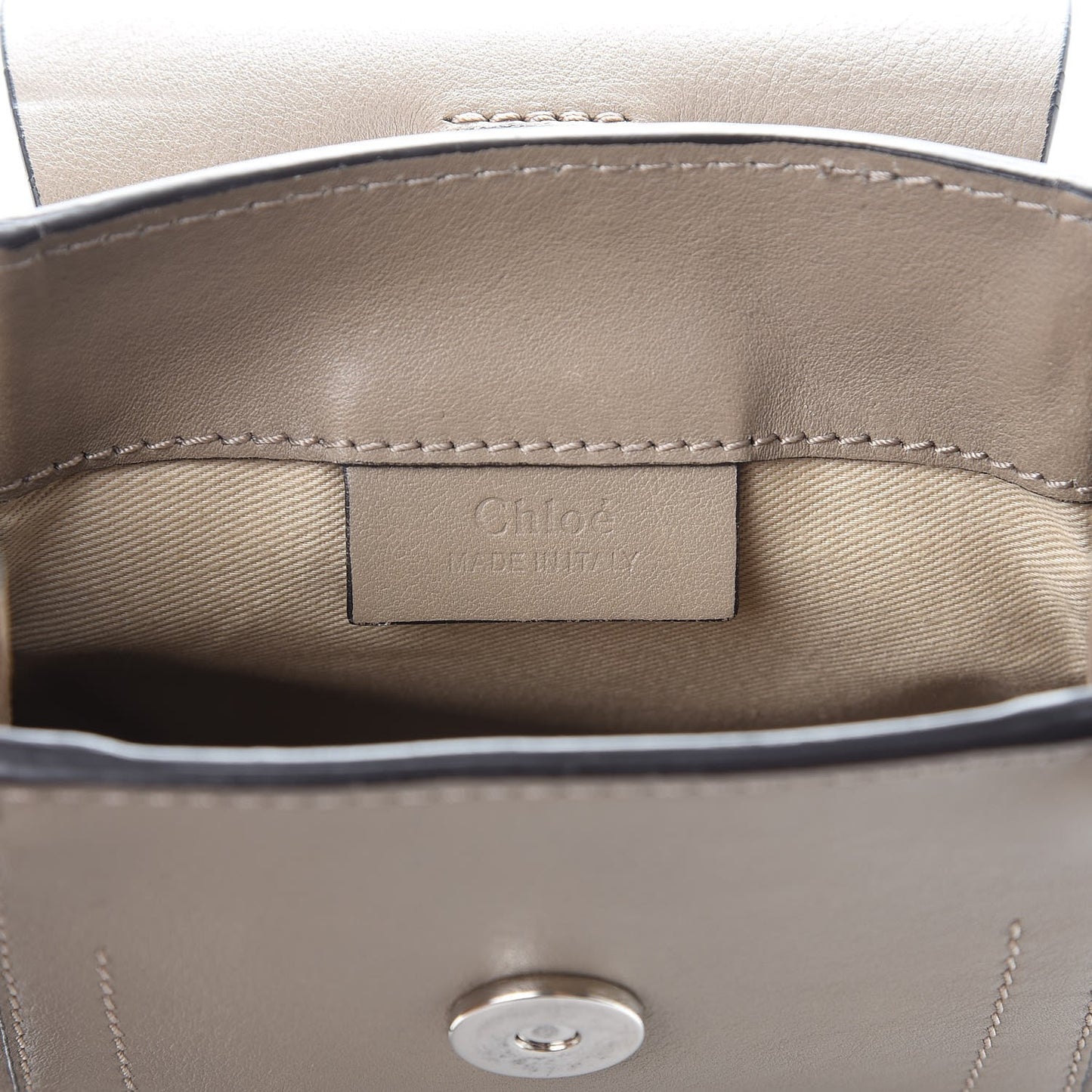 Suede Calfskin Mini Faye Backpack Motty Grey