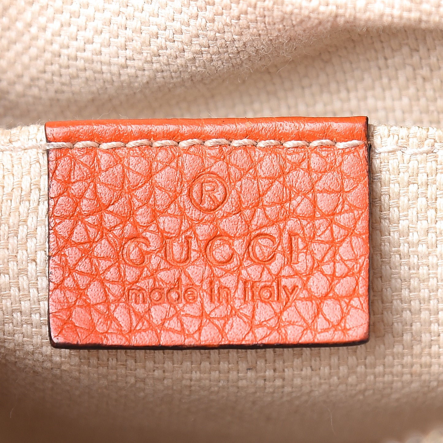 Pebbled Calfskin Small Soho Disco Bag Sun Orange