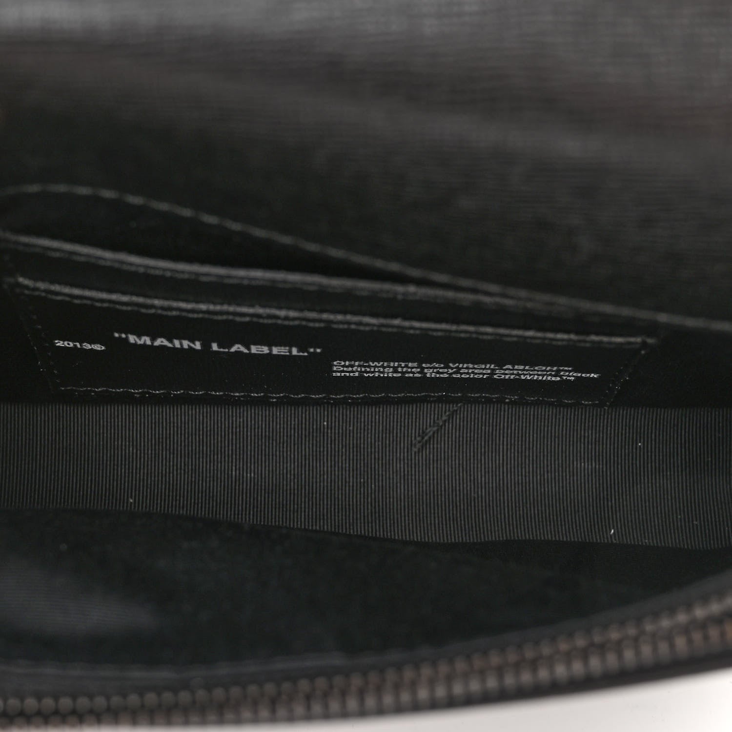 Off-White Saffiano Binder Crossbody Bag Black White 5 of 12