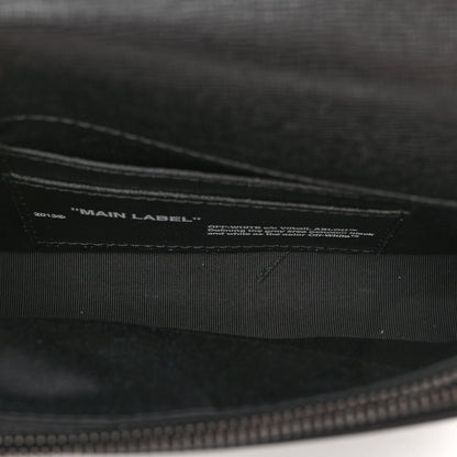 Off-White Saffiano Binder Crossbody Bag Black White 5 of 12