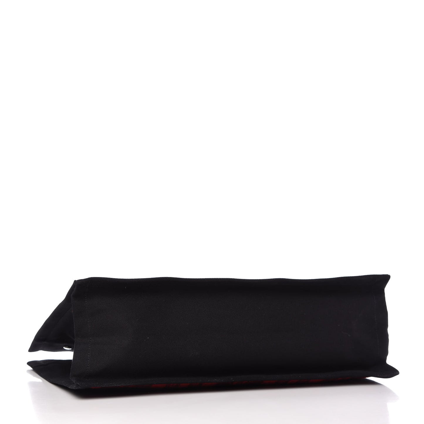 Wool Tartan Rive Gauche Tote Red Black