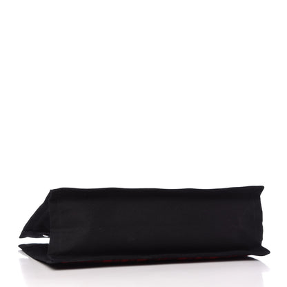 Saint Laurent Wool Tartan Rive Gauche Tote Red Black 4 of 10