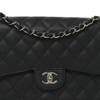 Chanel Caviar Quilted Jumbo Double Flap Black 8 of 11