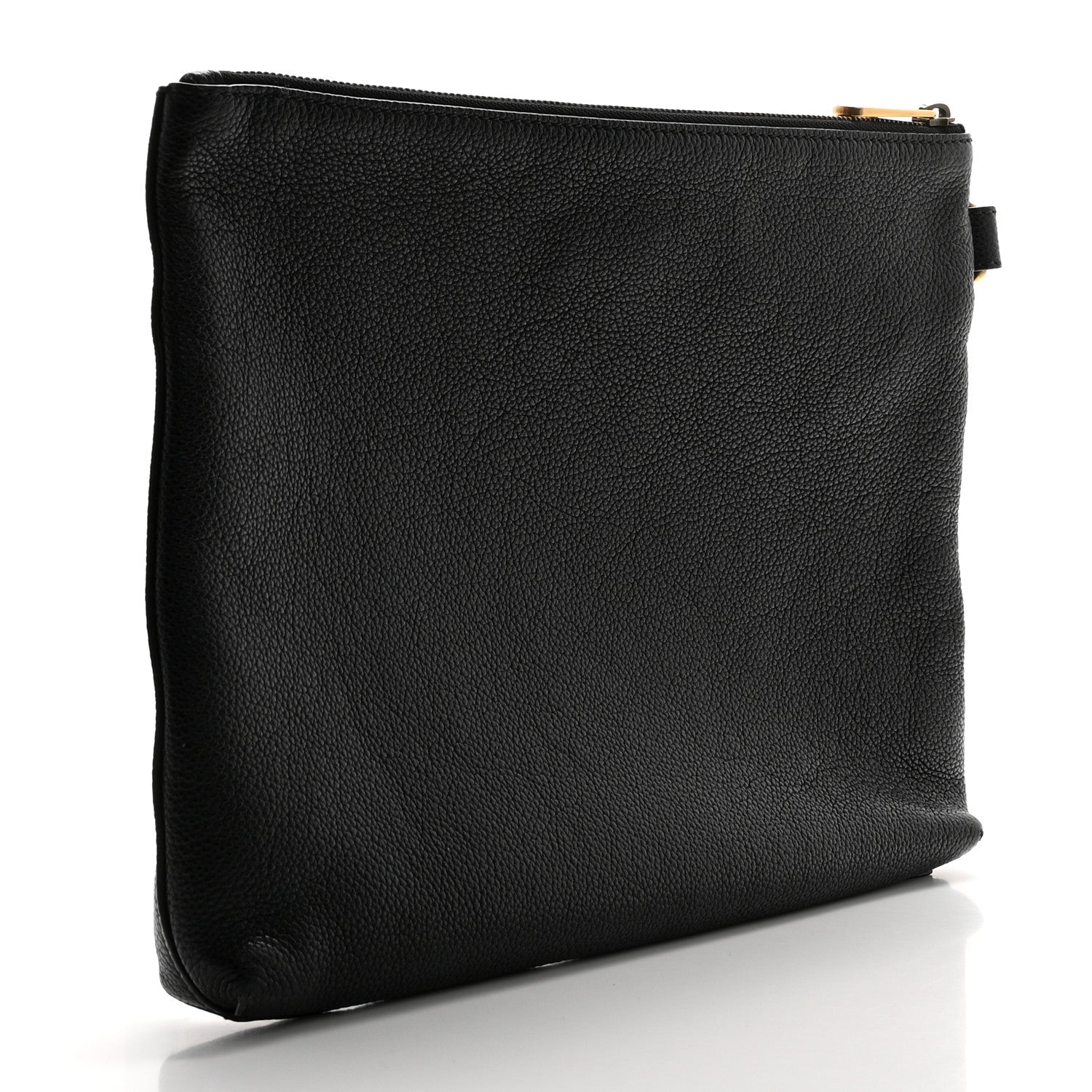 Gucci Pebbled Calfskin Logo Wristlet Black 3 of 10