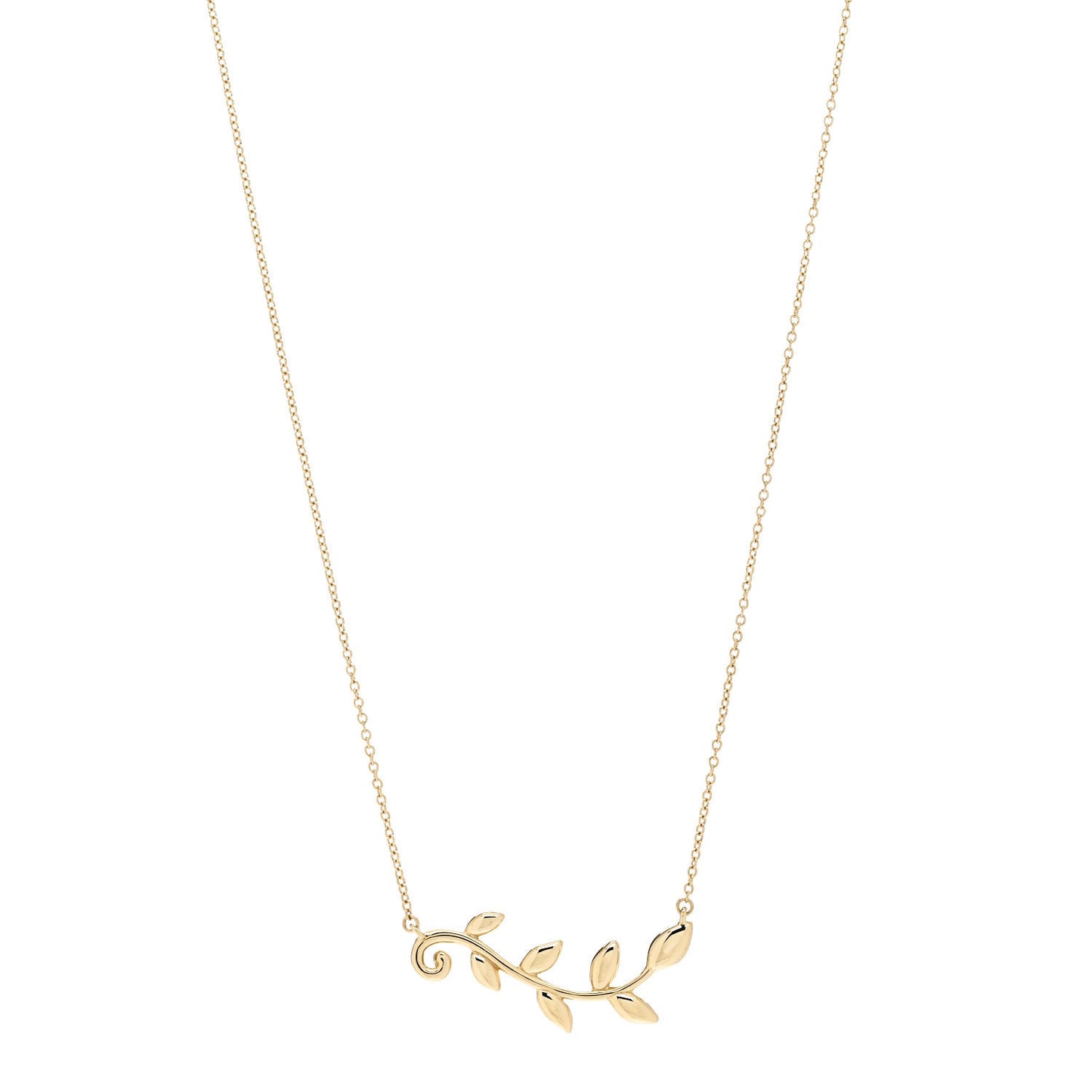 18K Yellow Gold Paloma Picasso Olive Leaf Vine Pendant Necklace