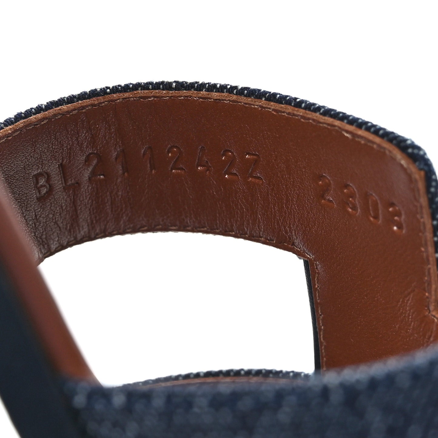 Denim Canvas Oran Sandals 38 Bleu Brut