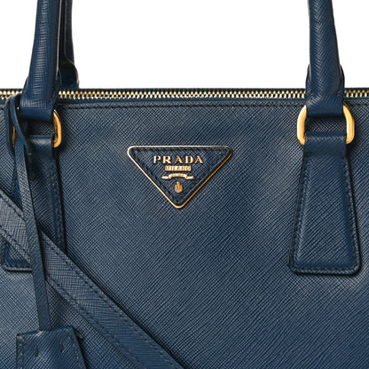 Prada Saffiano Lux Medium Double Zip Tote Bluette 9 of 11