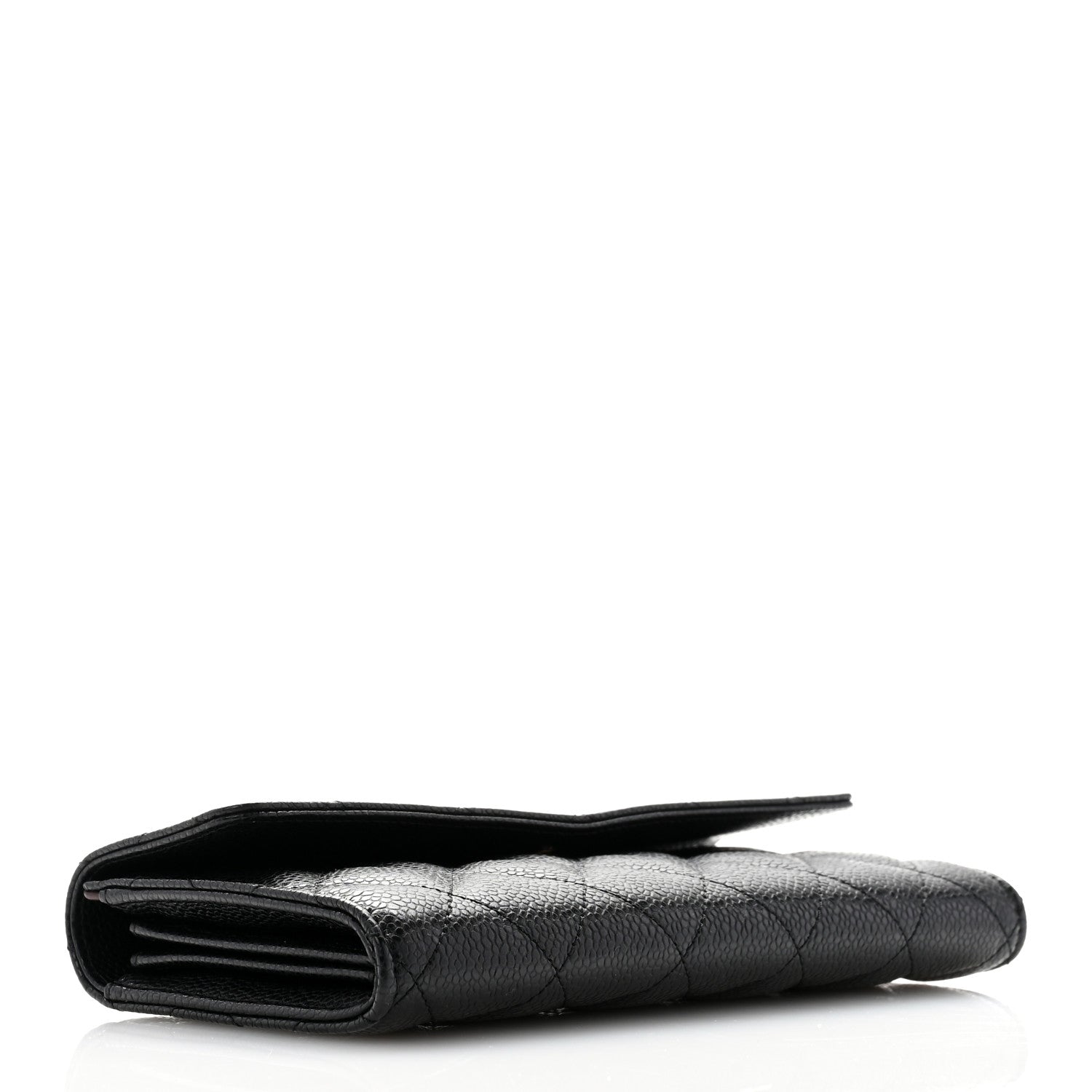 Chanel Caviar Quilted Large Gusset Flap Wallet Black 4 of 8