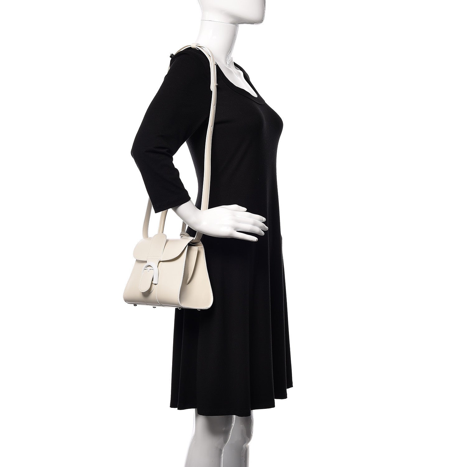Delvaux Calfskin Mini Brillant Satchel Ivory 2 of 22