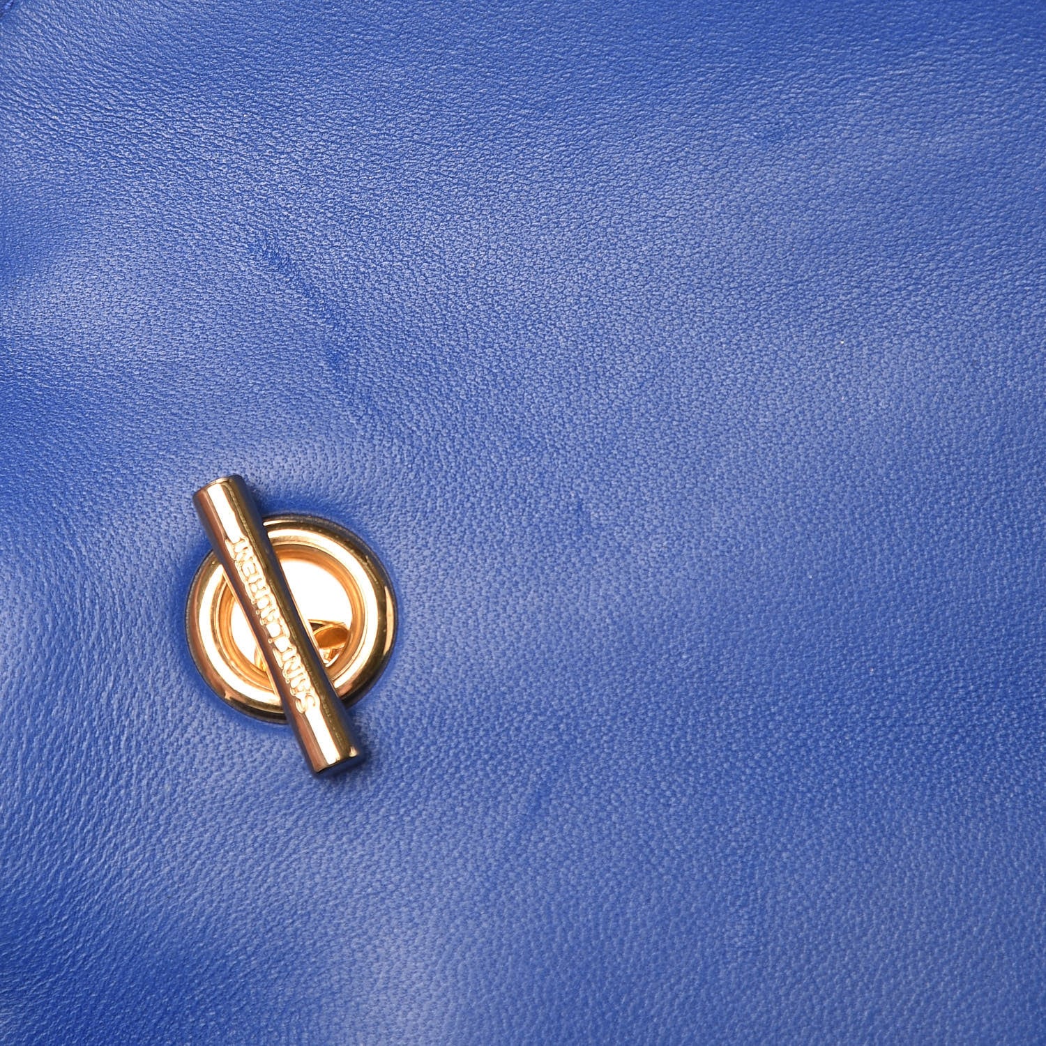 Saint Laurent Sheepskin Matelasse Chevron Monogram Classic Baby Chain Bag Blue Majorelle 11 of 12