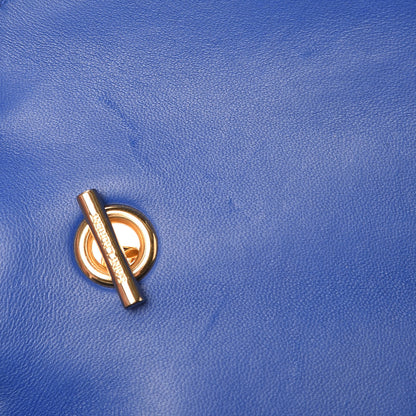 Saint Laurent Sheepskin Matelasse Chevron Monogram Classic Baby Chain Bag Blue Majorelle 11 of 12