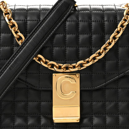 Celine Calfskin Quilted Medium C Bag Black 7 of 9