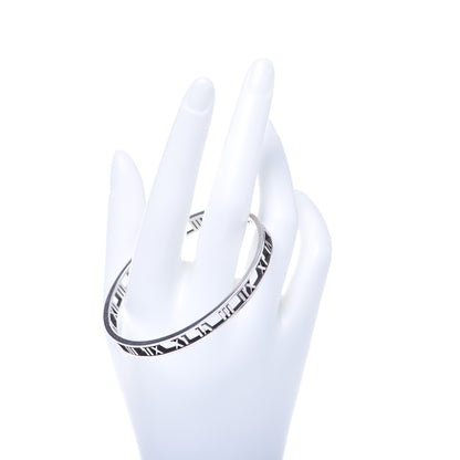 Tiffany Sterling Silver Narrow Atlas Open Bangle Bracelet 2 of 4