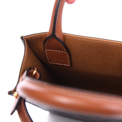 Celine Triomphe Canvas Calfskin Mini Vertical Cabas Tan 5 of 8