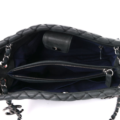 Chanel Iridescent Calfskin Small New Bubble Quilt Tote Dark Grey 5 of 10