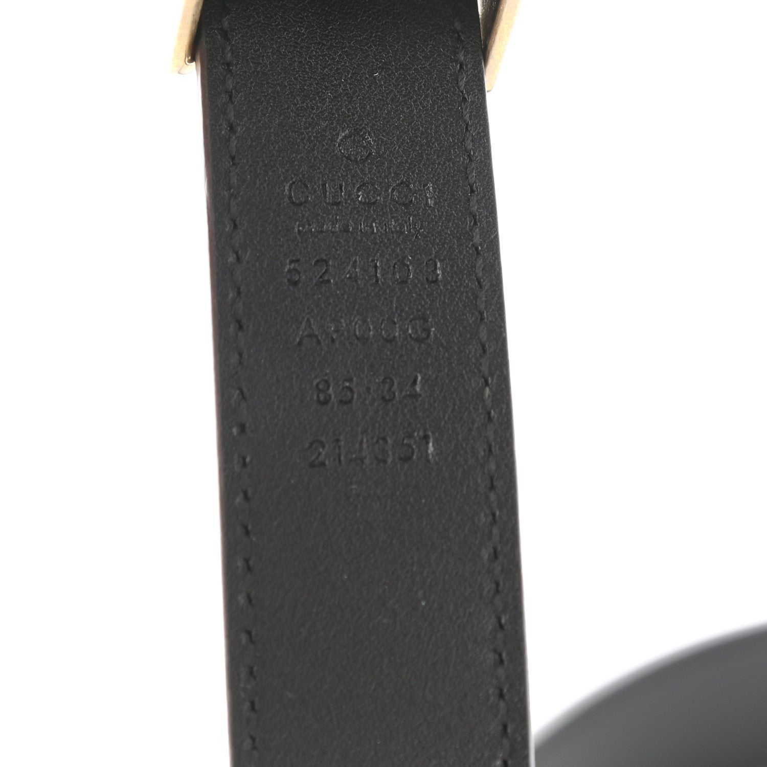 Gucci Moon Calfskin Torchon Double G 25mm Belt 85 34 Black 5 of 5