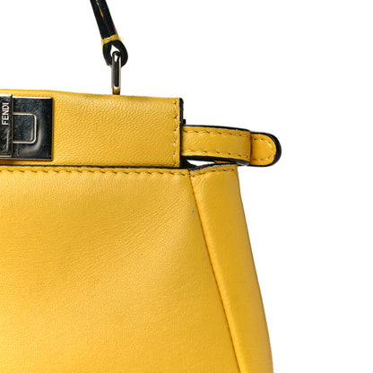 Fendi Shiny Nappa Micro Peekaboo Iconic Satchel Sunflower 25 of 26