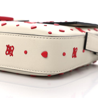 Fendi Vitello Burro Chinese Valentines Day Karligraphy Embroidered Baguette 1997 Pana Rosso Cardinale 9 of 9