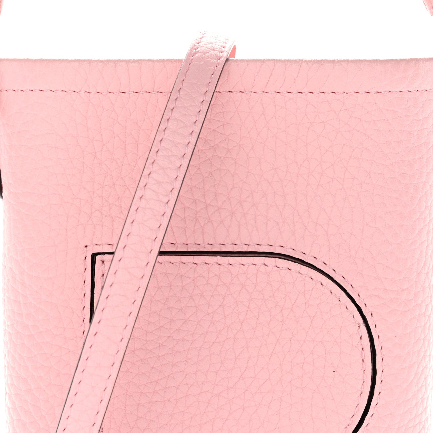 Delvaux Taurillon Soft Nano Toy Pin Eclat Bucket Pink 1819448