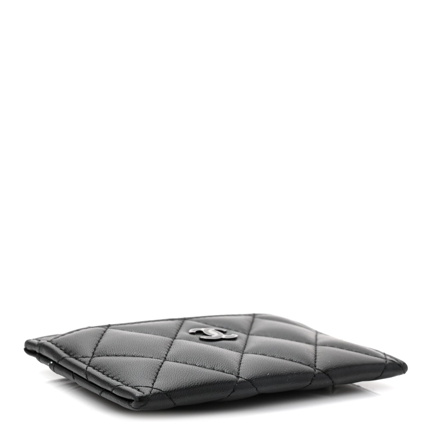 Chanel Pearly Lambskin Quilted Card Holder So Black 4 of 8