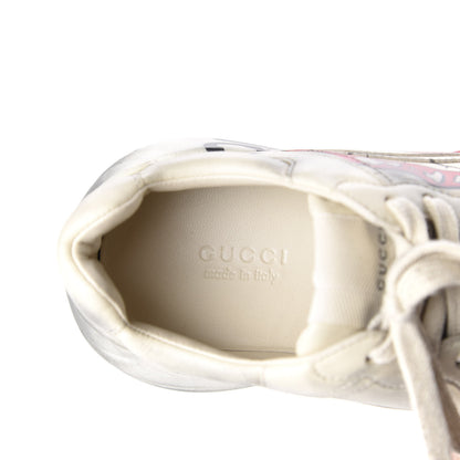 Gucci Calfskin Mouth Print Womens Rhyton Sneakers 36 Ivory 7 of 10