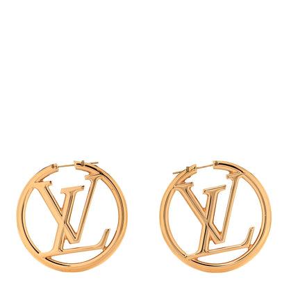 Louis Vuitton Metal Louise Hoop Earrings Gold 1 of 6