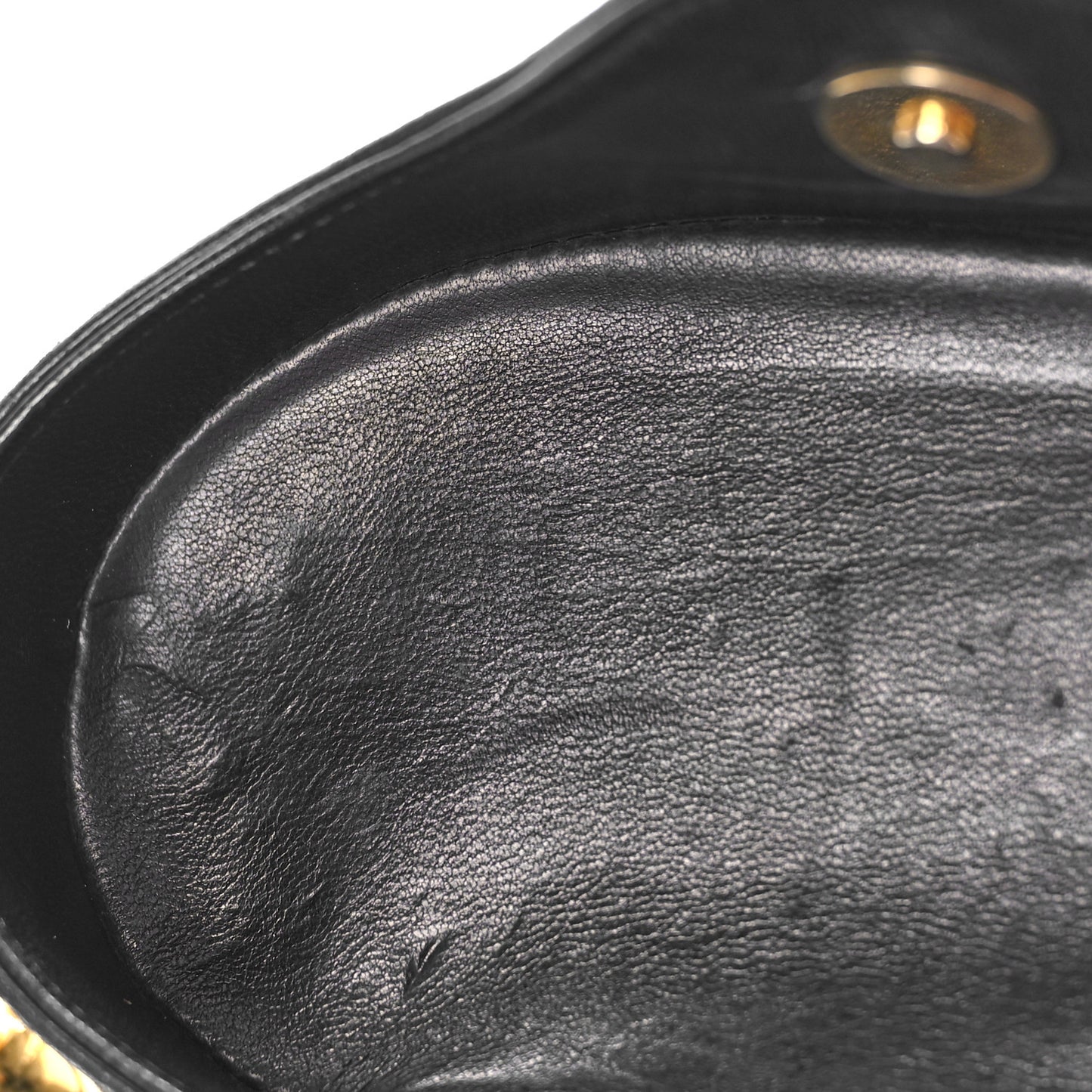 Lambskin Quilted Tassel Shoulder Bag Black