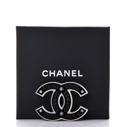 Chanel Resin Pearl CC Coco Brooch Black 5 of 5