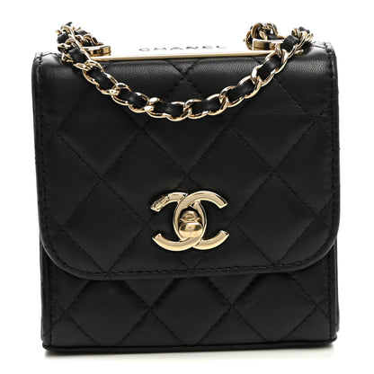 Chanel Lambskin Quilted Mini Trendy CC Clutch With Chain Black 1 of 10