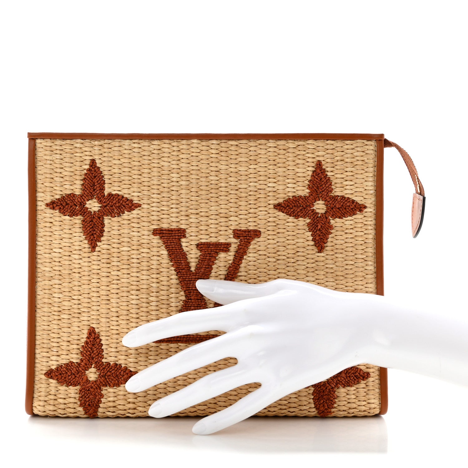 Louis Vuitton Raffia Monogram Giant Toiletry Pouch 26 Tan 2 of 6