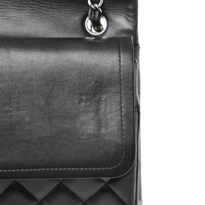Chanel Lambskin Quilted Maxi Double Flap Black 12 of 15