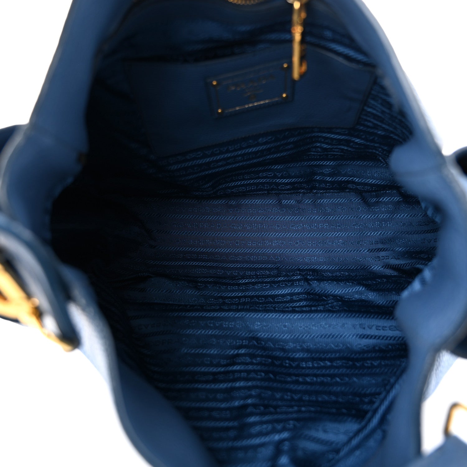 Prada Vitello Daino Double Pocket Hobo Cobalto 5 of 16
