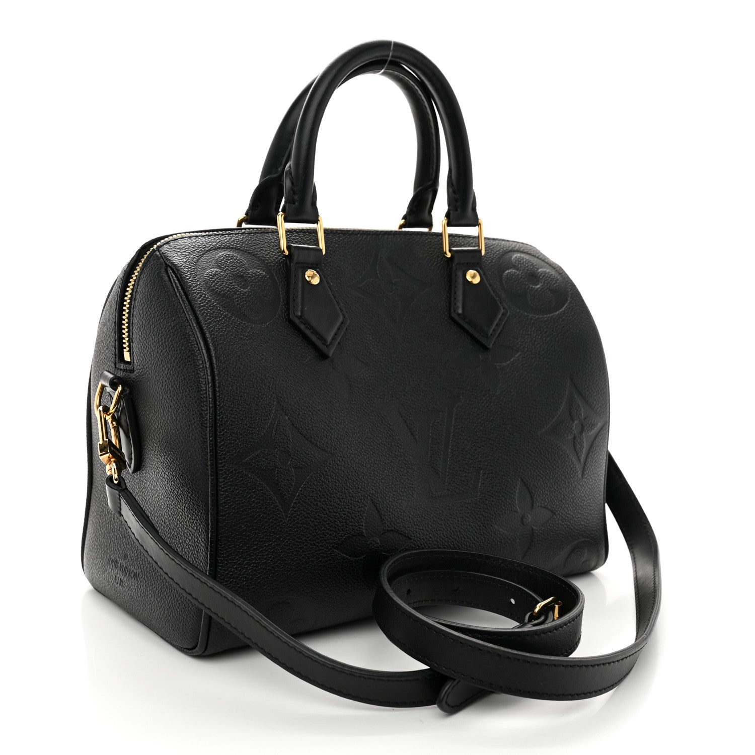 Louis Vuitton Empreinte Monogram Giant Speedy Bandouliere 25 Black 3 of 10