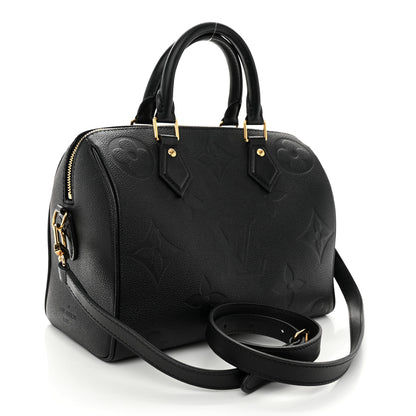 Louis Vuitton Empreinte Monogram Giant Speedy Bandouliere 25 Black 3 of 10