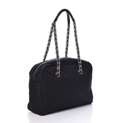 Prada Nylon Tessuto Impuntu Quilted Shoulder Bag Black 3 of 8