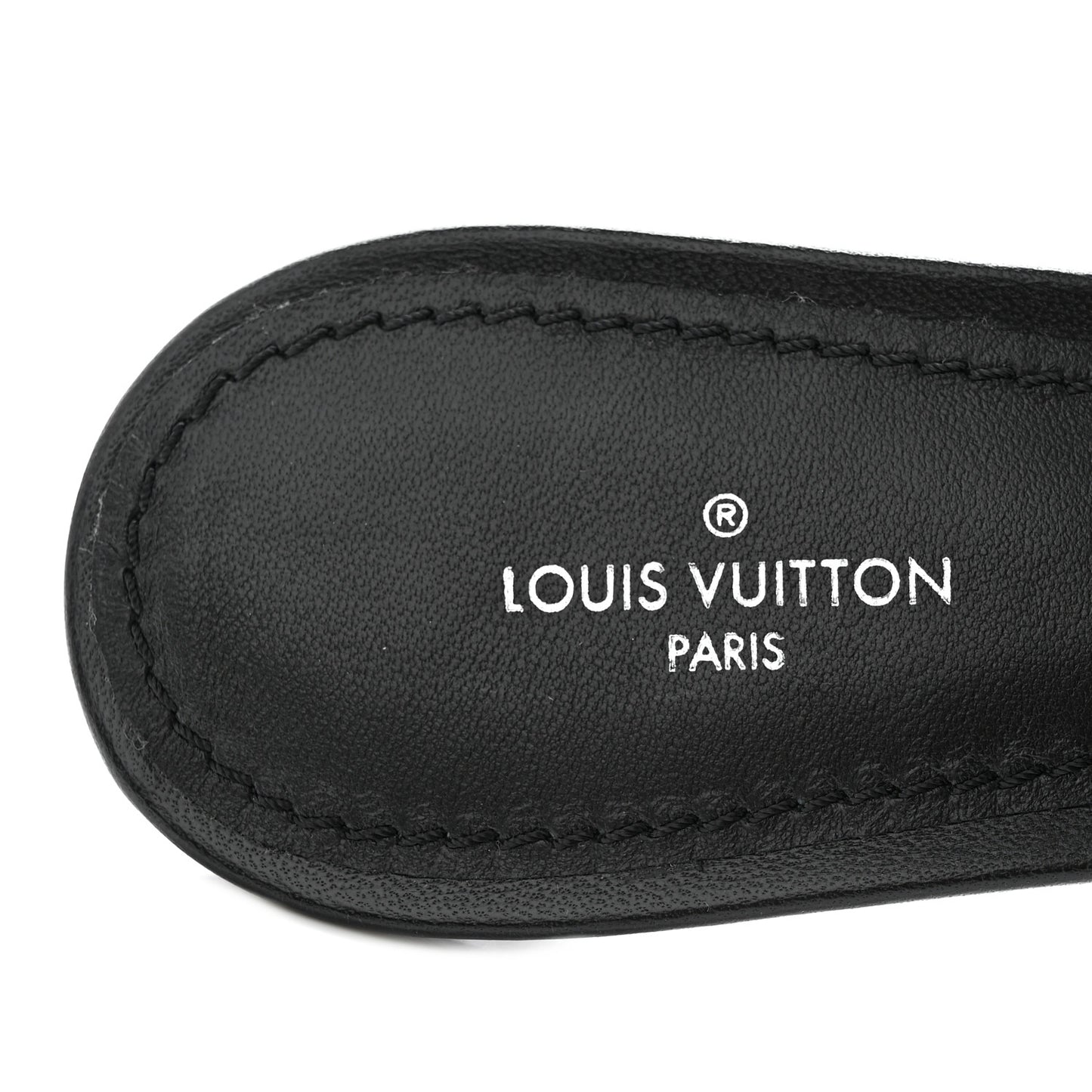 Lambskin Embossed Monogram Revival Mid Heel Mules 38 Black